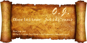 Oberleitner Juliánusz névjegykártya